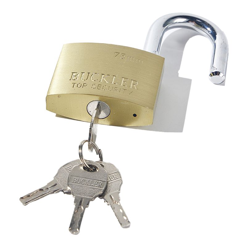 Short Shackle Top Security Solid Padlock Nickle Plated Steel Padlock With Keys