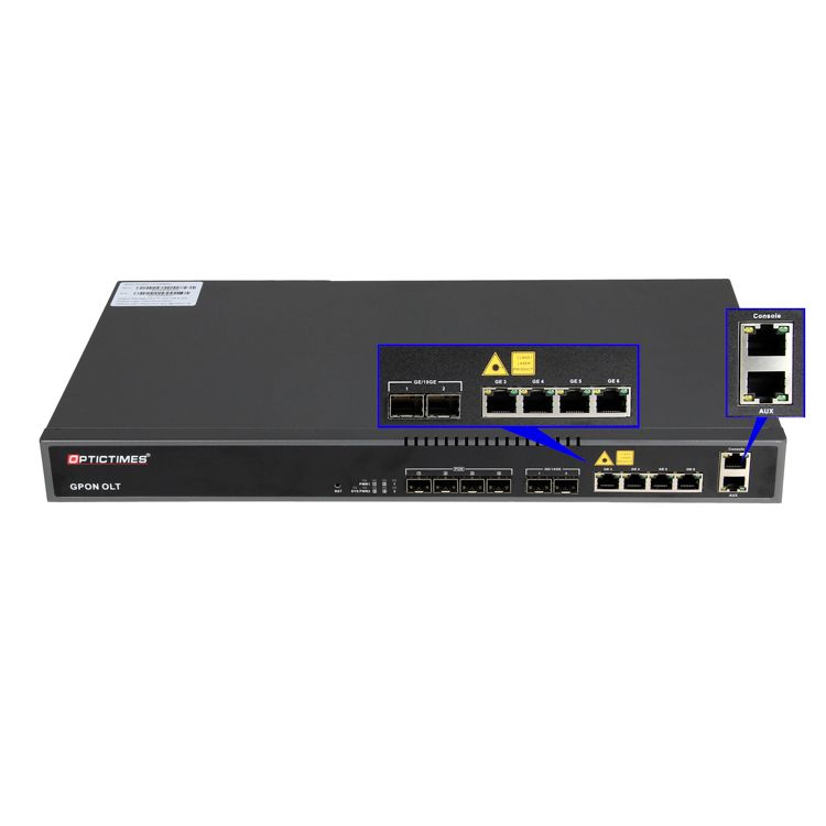 Factory Price FTTH Equipment Optical Line Terminal GPON EPON OLT with Dual Power Supply