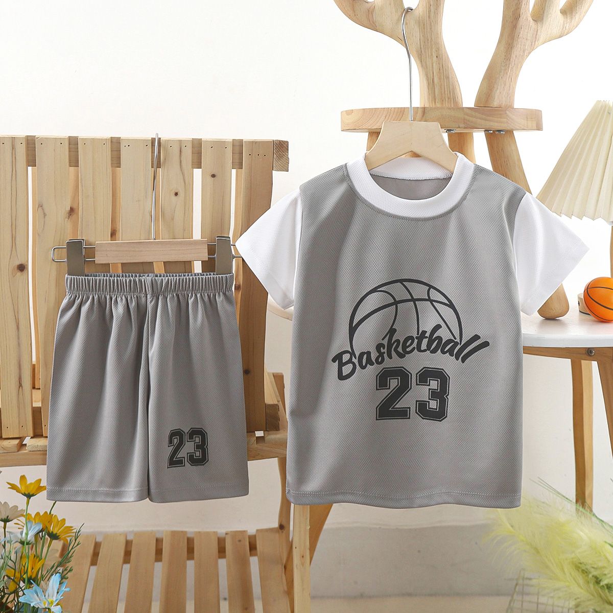 Casual Summer Kids Clothing Sets for Toddler Boys Top Short Outfits Casual Basketball clothes. Sports clothes