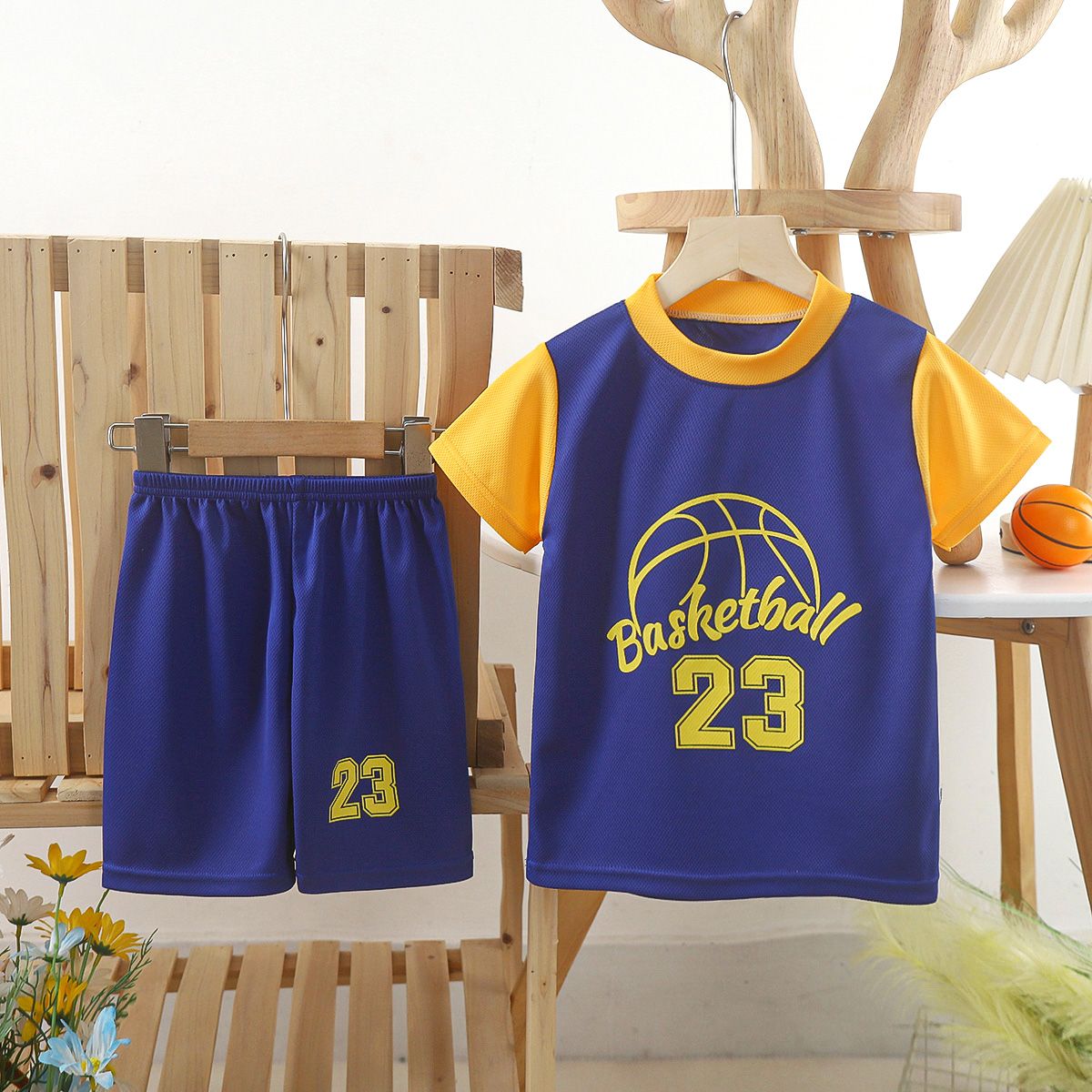 Casual Summer Kids Clothing Sets for Toddler Boys Top Short Outfits Casual Basketball clothes. Sports clothes