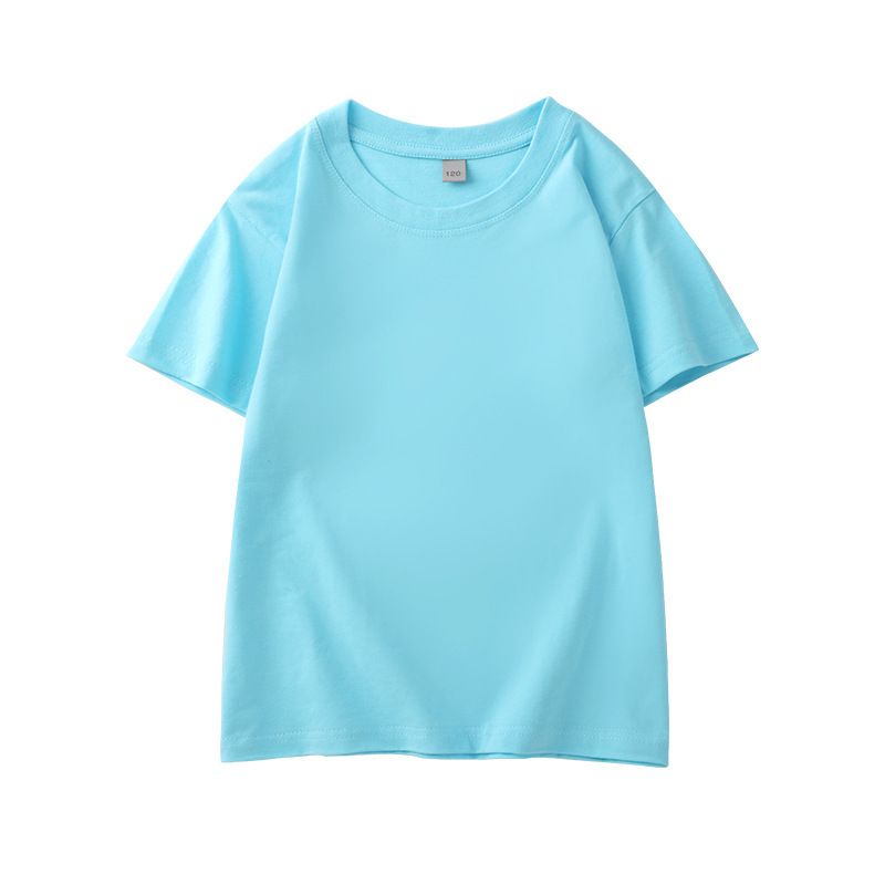 Unisex Kids' Basic Cotton T-Shirts - Summer Short Sleeve Plain Tees for Boys and Girls, Assorted Colors