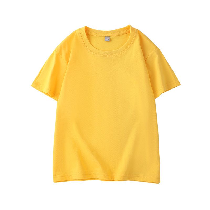 Unisex Kids' Basic Cotton T-Shirts - Summer Short Sleeve Plain Tees for Boys and Girls, Assorted Colors