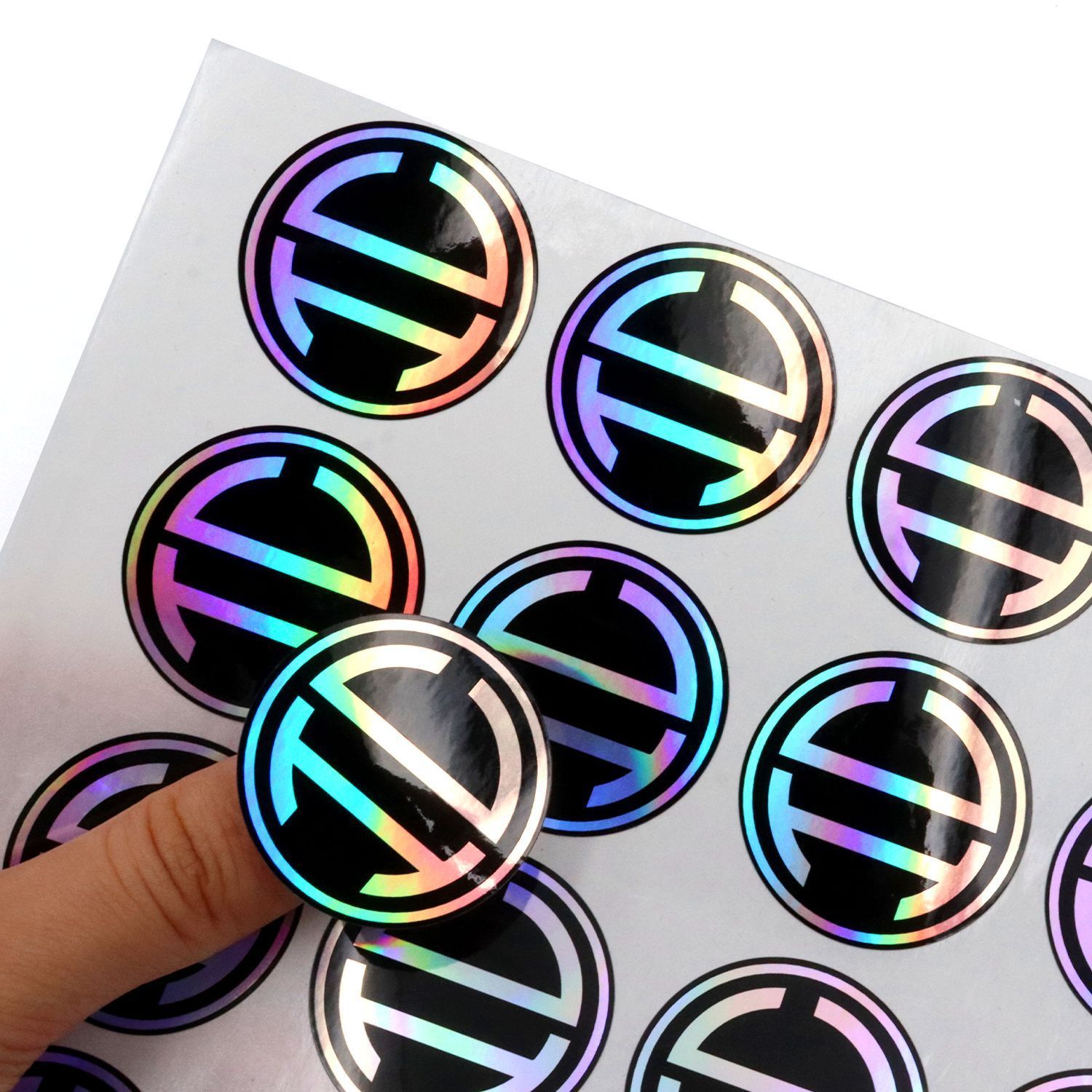 New Gold Foil Printing Waterproof Round Logo Packaging Label Custom Holographic Stickers