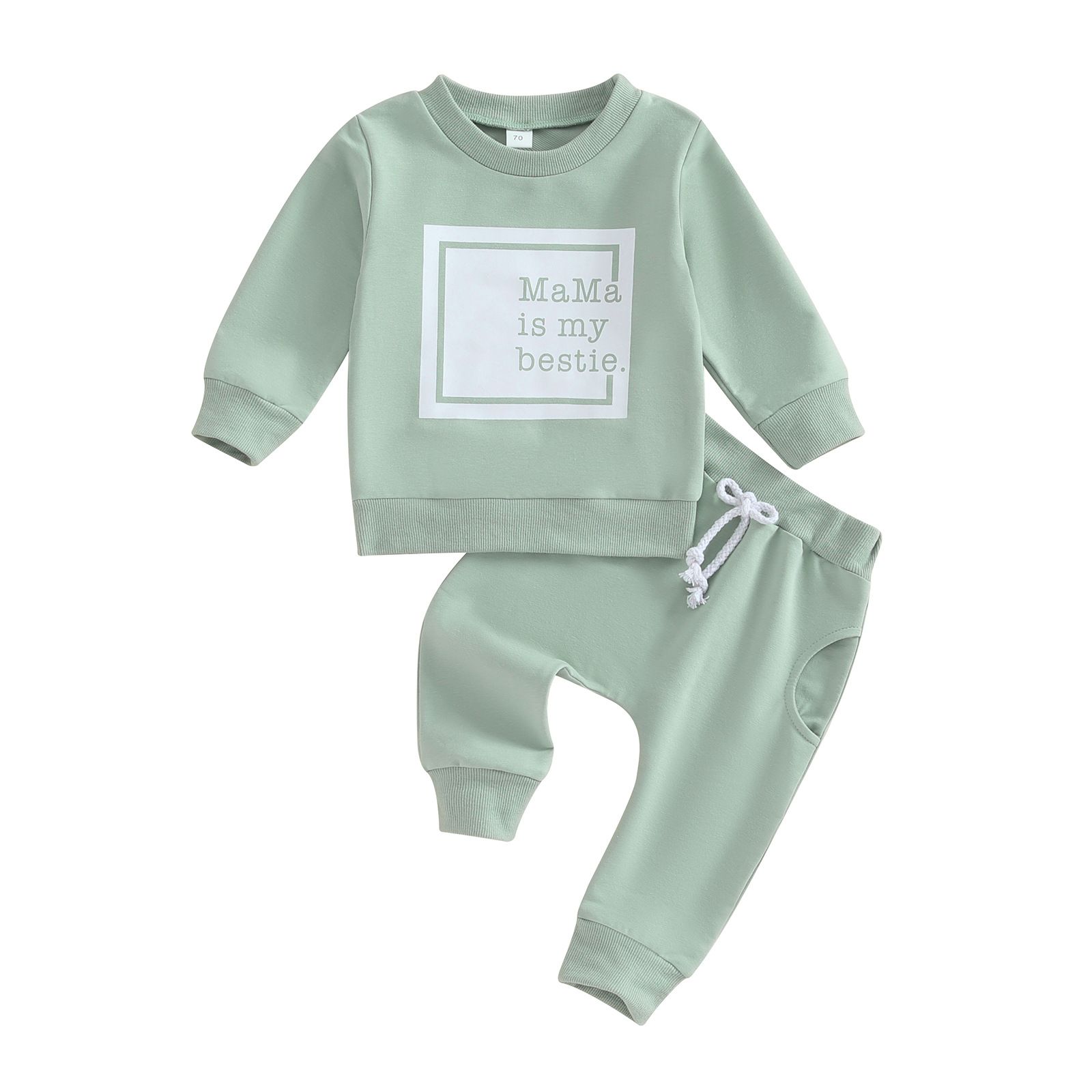 Infant Girls' Multi-Color Fall Long Sleeve Sweatshirt and Pants Set - Comfortable Cotton Casual Outfit for Toddlers