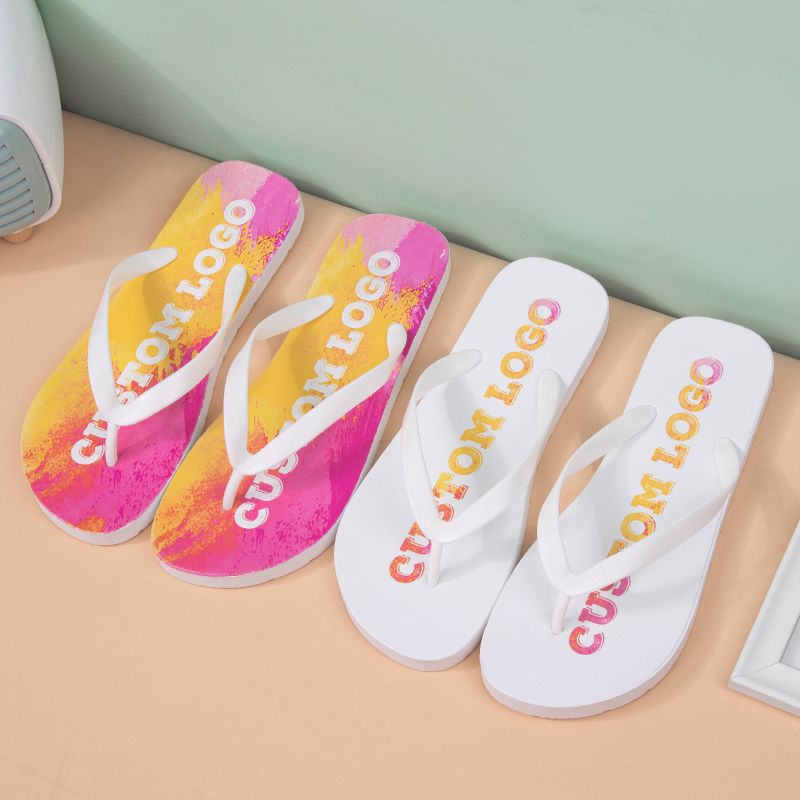 Personalized Designer Custom Printing Logo Summer Flip Flops For Men Anti Slip Unisex Comfortable Men Beach Flip-Flops Slippers