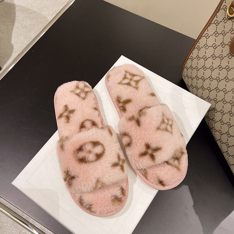 Practical Hot Sale customizable sliders fashion slippers for women plush furry indoor slippers 2024 With fast shipments