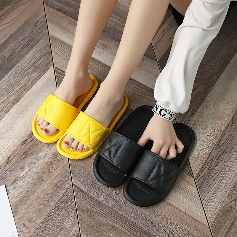 Cheap Pure Color Waterproof Bathroom Sandals Unisex Indoor Soft Flat Eva Breathable Summer Slides Slippers