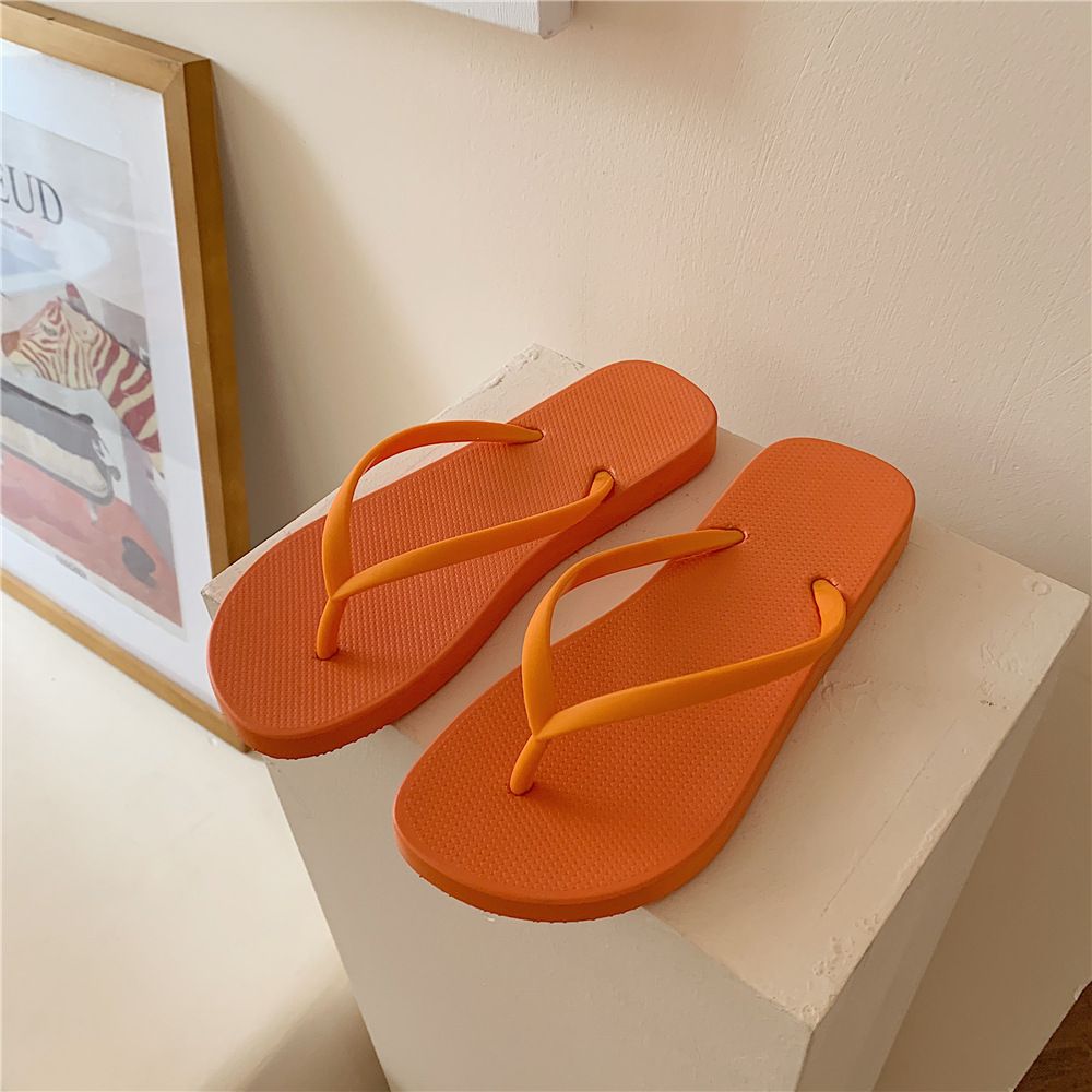 Custom Beach Bedroom Anti-slip Slippers Personalized Logo PVC Flip Flops For Bathroom