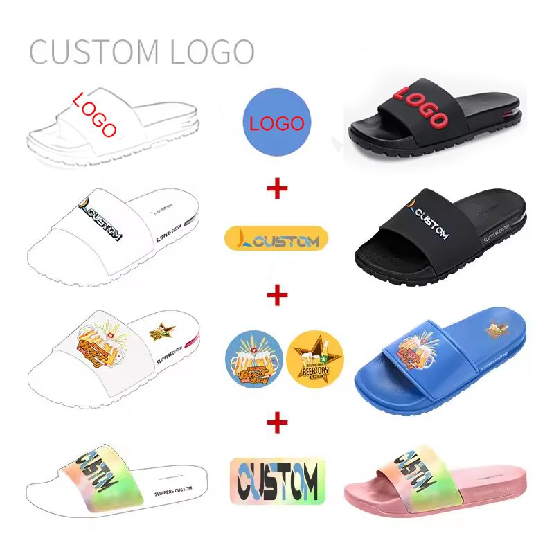 Customized Slides Printed Boy Slider Sandal Unisex Women Custom Shoes With Logo Branding Slippers Men Plain Blank Slide