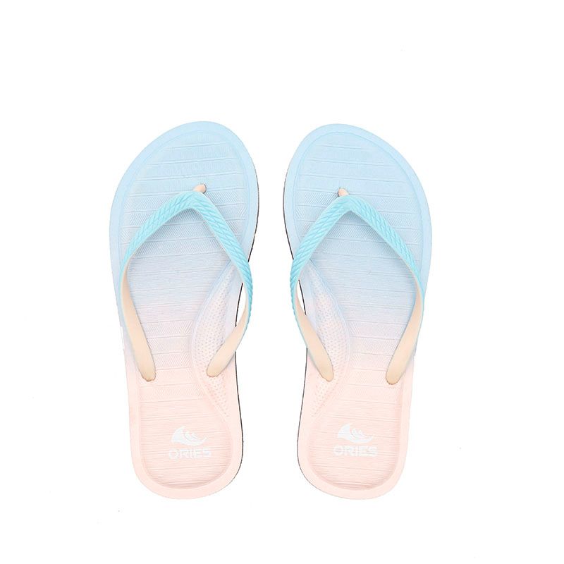 2024 new fashion gradient women flip flops custom eva flip flop outdoor chanclas