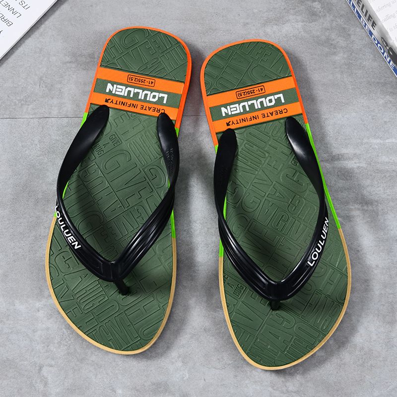 High quality flip flops sandals Fashion Indoor Outdoor slippers Beach two color rubber slippers