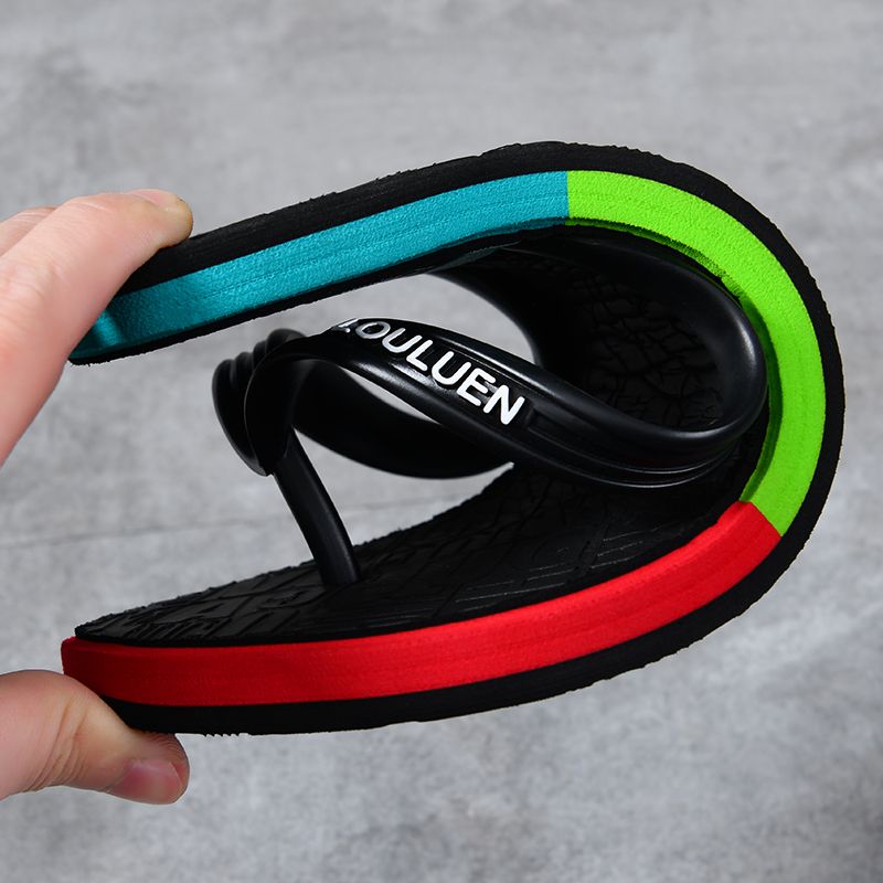 High quality flip flops sandals Fashion Indoor Outdoor slippers Beach two color rubber slippers