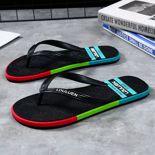 High quality flip flops sandals Fashion Indoor Outdoor slippers Beach two color rubber slippers