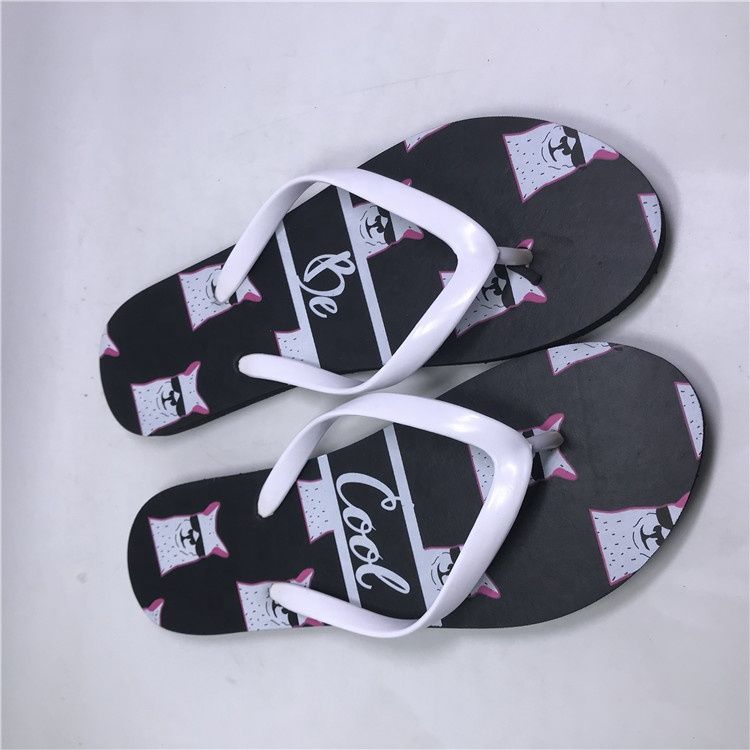 Custom Logo flower Sandals Women Shoes Summer Beach Slippers Rubber Flipflops Casual Flip Flops for Womens