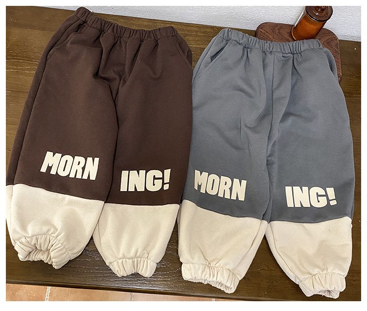 New children's sports pants for spring and autumn, casual lantern pants for boys and girls, spring clothing