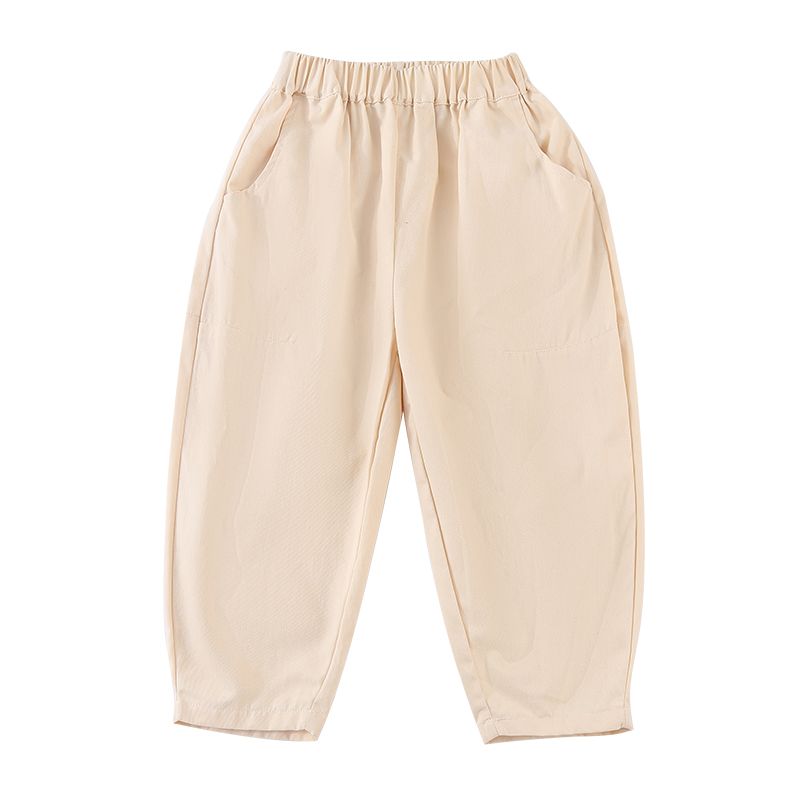 Children's sports pants, spring and autumn styles, men's and women's casual ankle tied threaded pants, sanitary pants