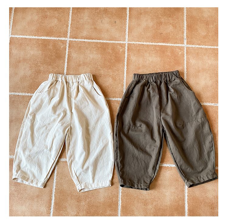 Children's sports pants, spring and autumn styles, men's and women's casual ankle tied threaded pants, sanitary pants