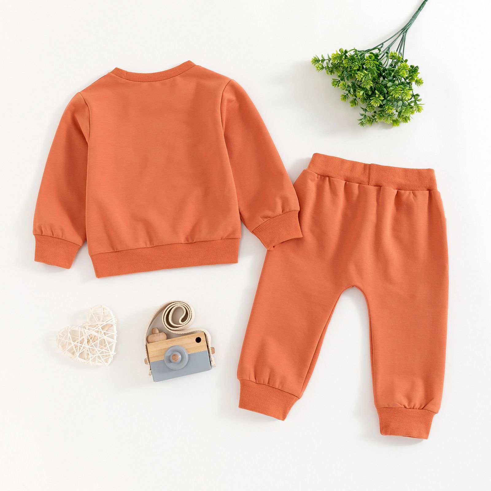 Toddler Fall Sweatshirt and Jogger Set - Cozy Long-Sleeve Halloween Outfit for Boys and Girls, Perfect for Autumn