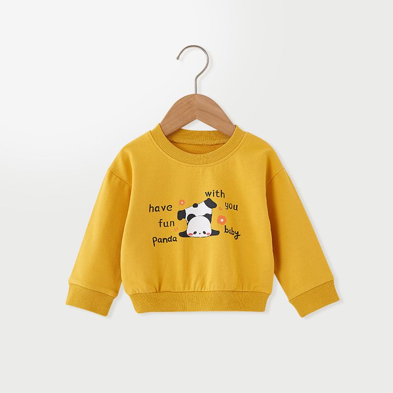 Unisex Children's Cartoon Animal Print Sweatshirt - Soft and colorful long sleeve pullover perfect for autumn and winter