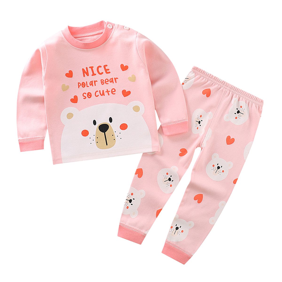 Boys Girls Pajamas Pajamas Soft Fabric Casual Children's Sleepwear with Printed Cartoon Design for Winter children clothing