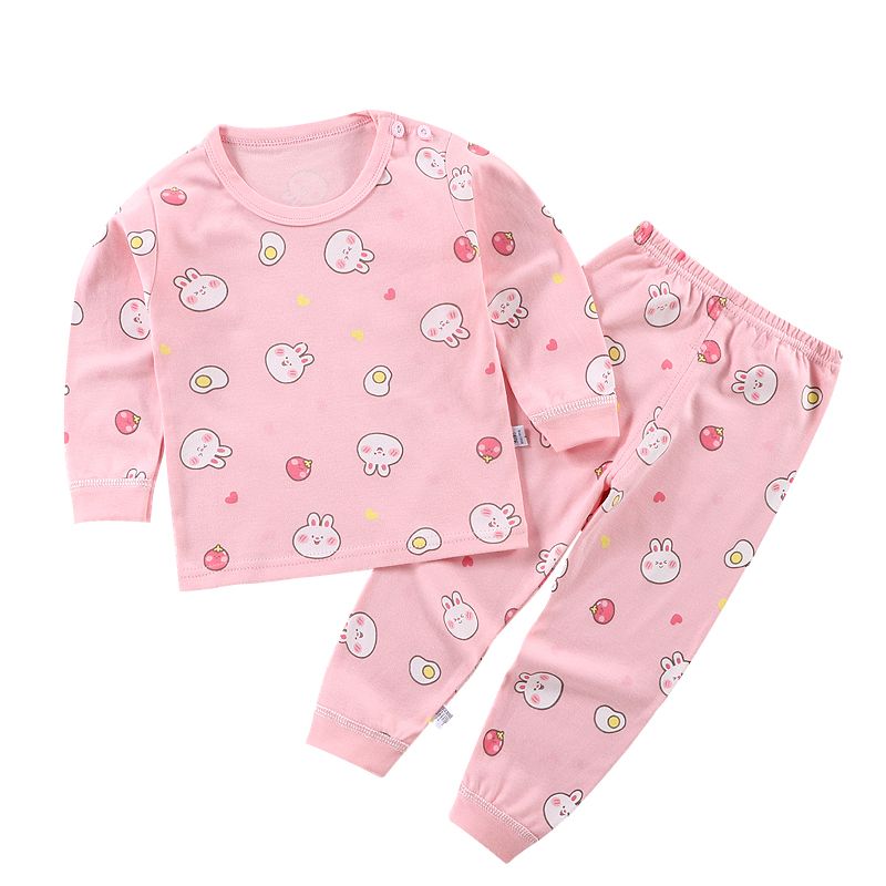 Wholesale price children clothing long sleeve Sleepwear kids cotton pajamas boys and girls underwear