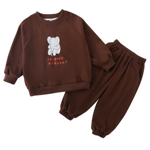 Children's Spring Clothing Set Sports Girls' New Spring and Autumn Baby Loose Casual Boys' Hoodie Two Piece Set