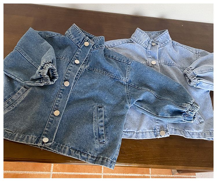 Children's denim jacket, boys' spring clothing, girls' jacket, 2024 new spring and autumn loose denim jacket, baby top