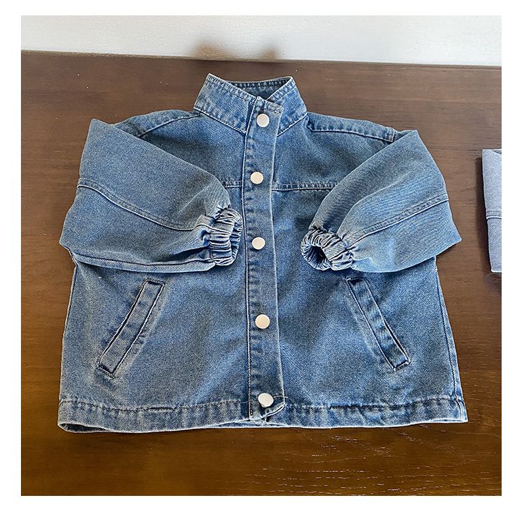 Children's denim jacket, boys' spring clothing, girls' jacket, 2024 new spring and autumn loose denim jacket, baby top