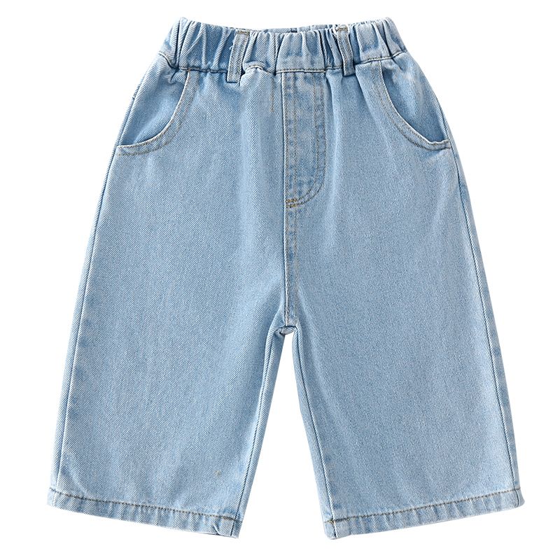 Children's jeans, children's wide leg pants, boys' casual spring clothes 2024 new spring and autumn baby loose pants