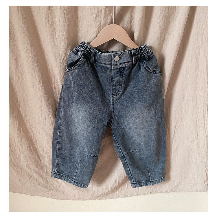 Children's jeans loose boys' spring clothes 2024 new style spring and autumn Western girls' pants baby casual pants