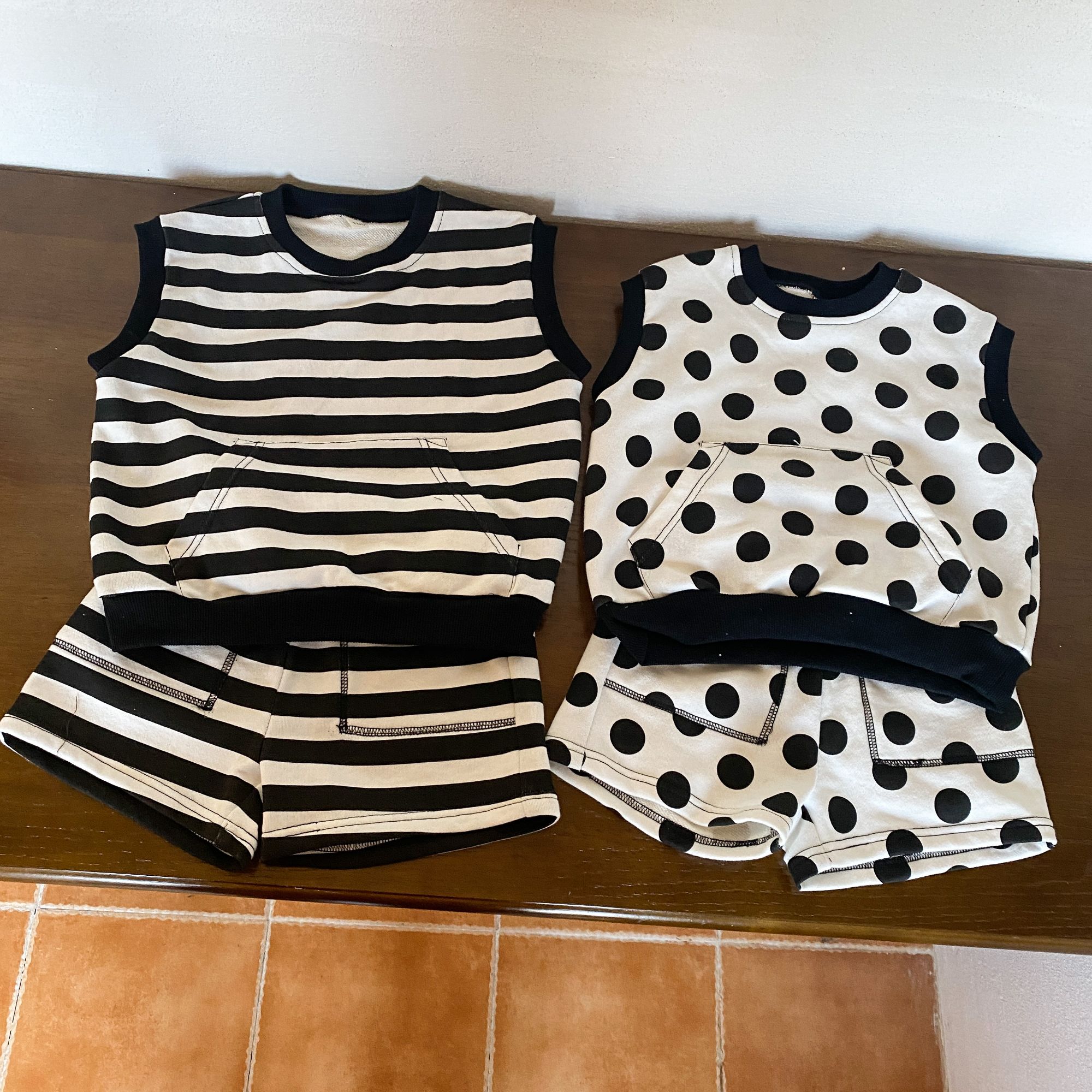 Children's Summer Sports Set, Boys' Striped Summer Dress, Baby 2024 New Style, Girls' Casual Tank Top, Two Piece Set