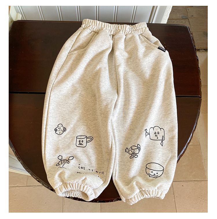 Children's sports pants, girls' casual pants, boys' autumn clothing, new spring and autumn loose fit sanitary pants, baby pants