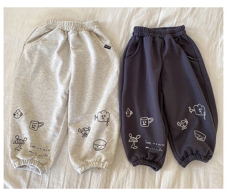 Children's sports pants, girls' casual pants, boys' autumn clothing, new spring and autumn loose fit sanitary pants, baby pants