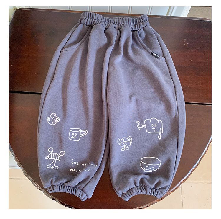 Children's sports pants, girls' casual pants, boys' autumn clothing, new spring and autumn loose fit sanitary pants, baby pants