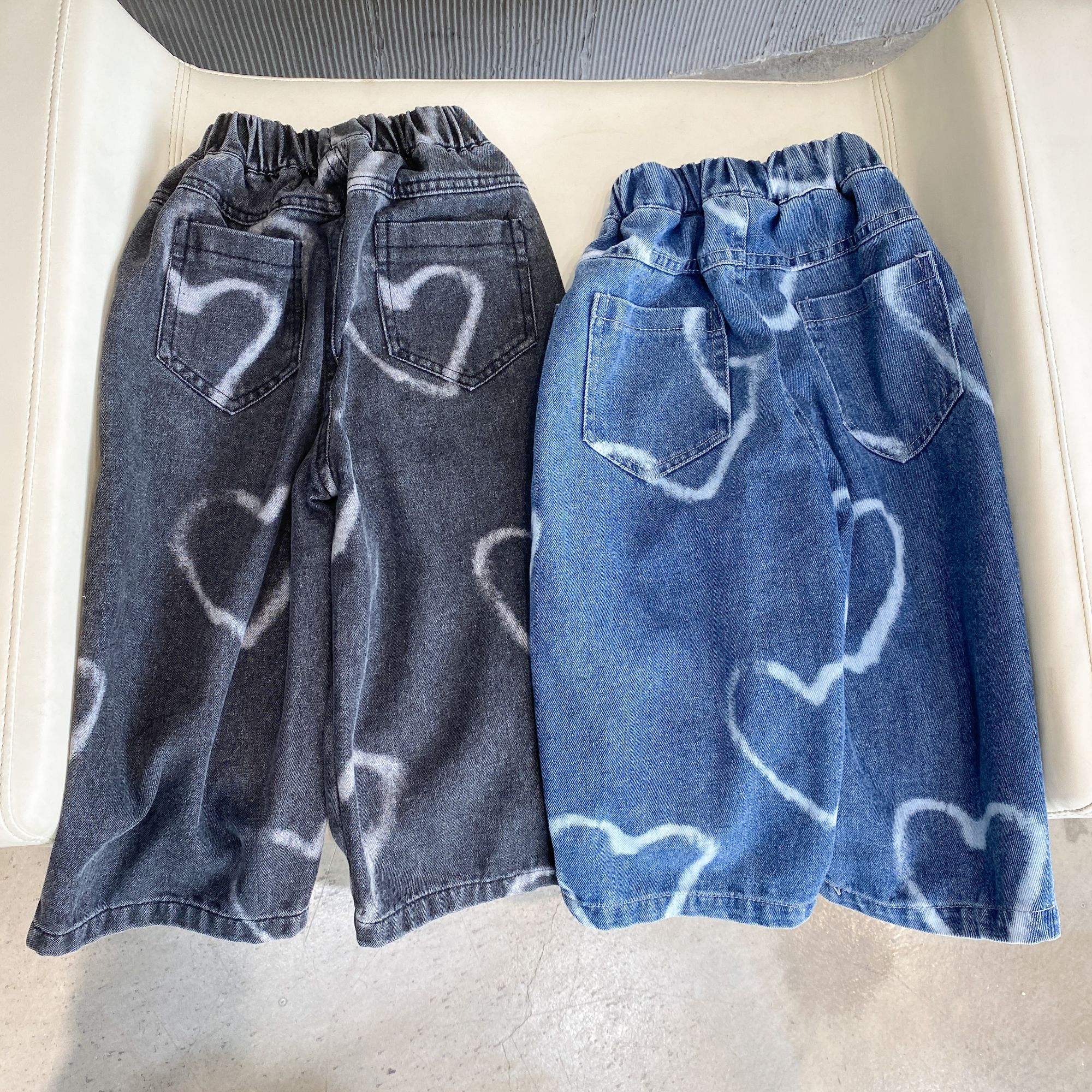 Children's jeans straight tube loose fitting boys' autumn clothes girls' casual pants 2024 new spring and autumn pants