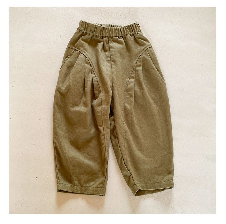 Children's pants, pure cotton boys' autumn clothing, Korean version loose girls' casual pants, 2024 new spring and autumn pants