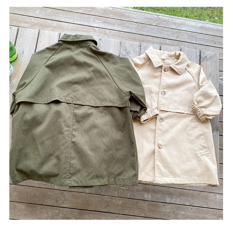 Children's outerwear, mid length, boys' autumn clothing, Korean version, girls' windbreakers, spring and autumn baby tops