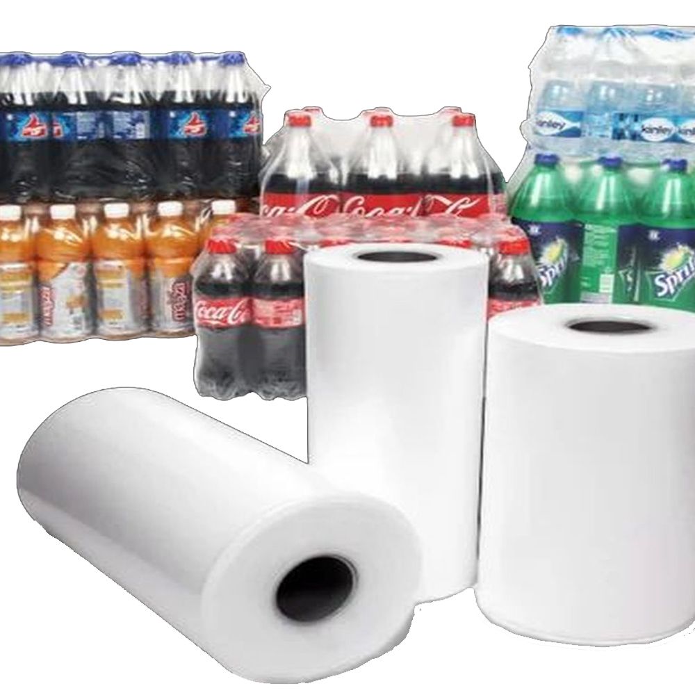 Custom Manufacturer PE Wrap Film Clear Shrink Wrap Plastic Film Roll For Water Sachet 500ml