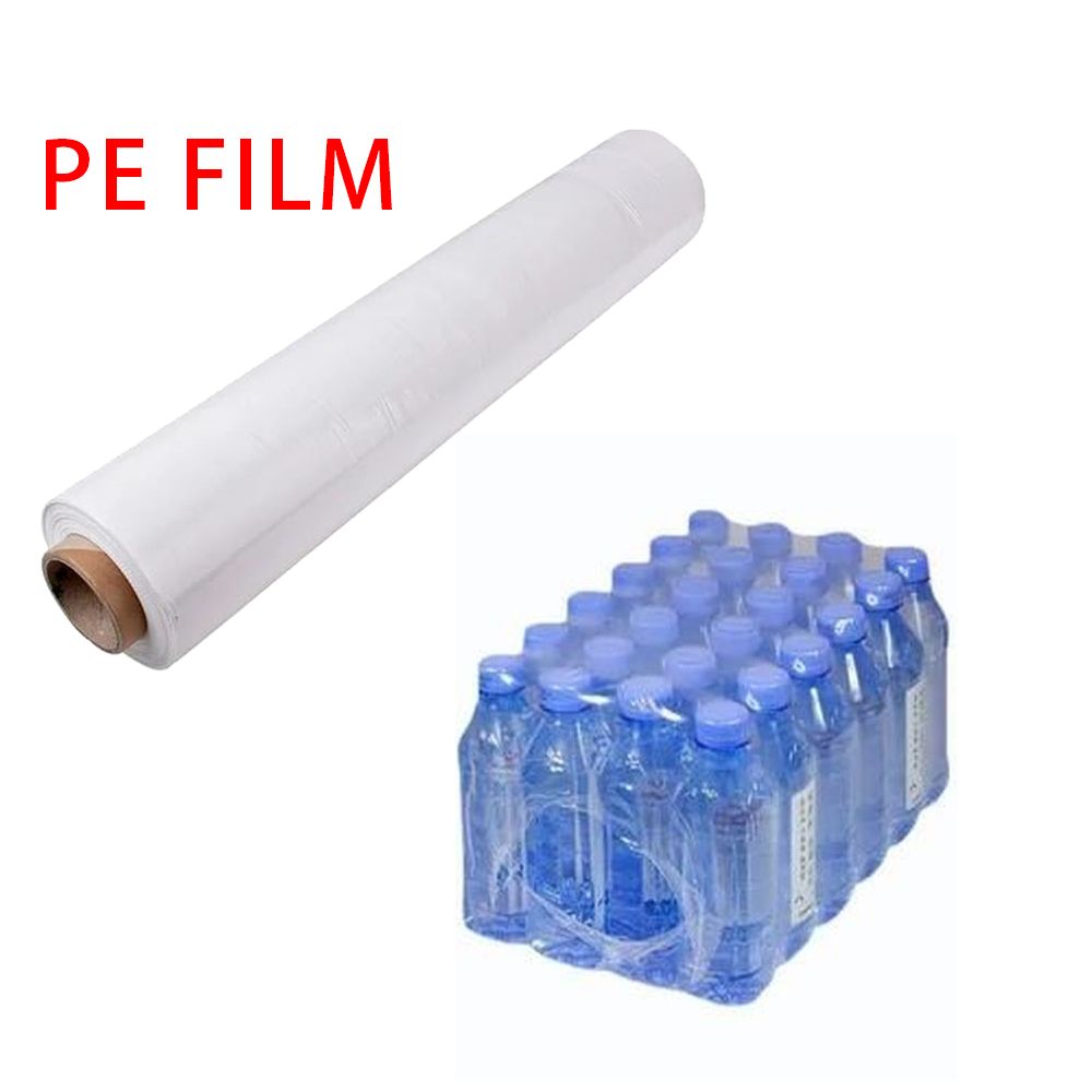 Custom Manufacturer PE Wrap Film Clear Shrink Wrap Plastic Film Roll For Water Sachet 500ml