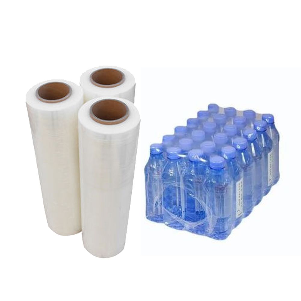 Custom Manufacturer PE Wrap Film Clear Shrink Wrap Plastic Film Roll For Water Sachet 500ml