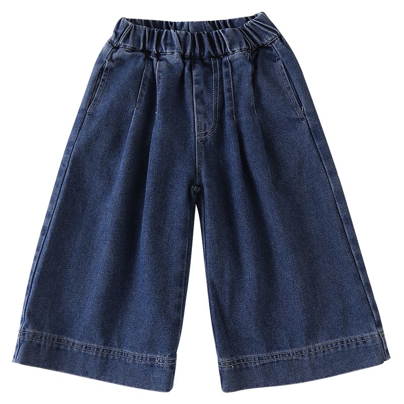 Children's wide leg jeans, boys' autumn clothing, girls' loose casual pants, 2024 new spring and autumn baby pants