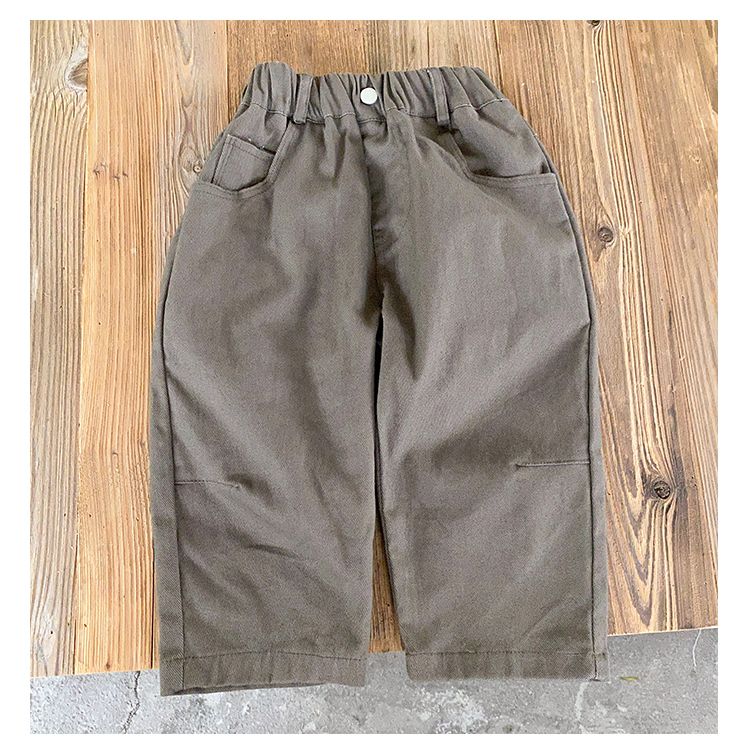 Children's elastic pants for boys in autumn, loose Korean version, girls' straight leg casual pants, new spring and autumn pants