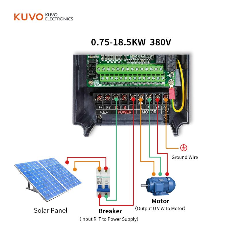 7.5KW Solar Water Pump Inverter DC to AC Three 3 Phase 380VAC Output