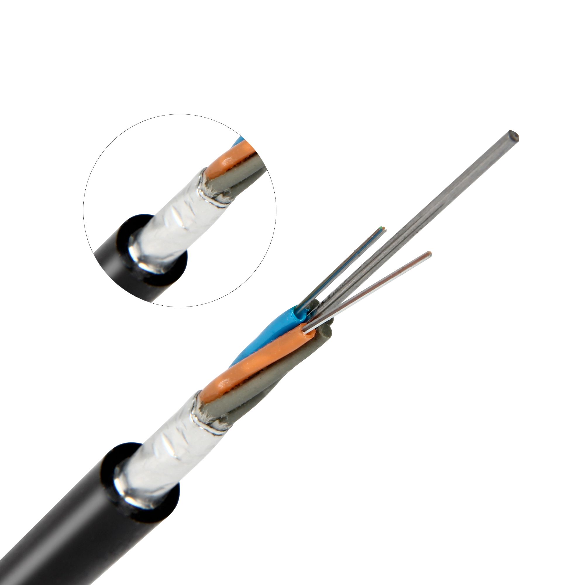 Outdoor Fiber Optic Cable GYTA G.652D 1313nm 1550nm Ftth Fiber Optic Cable