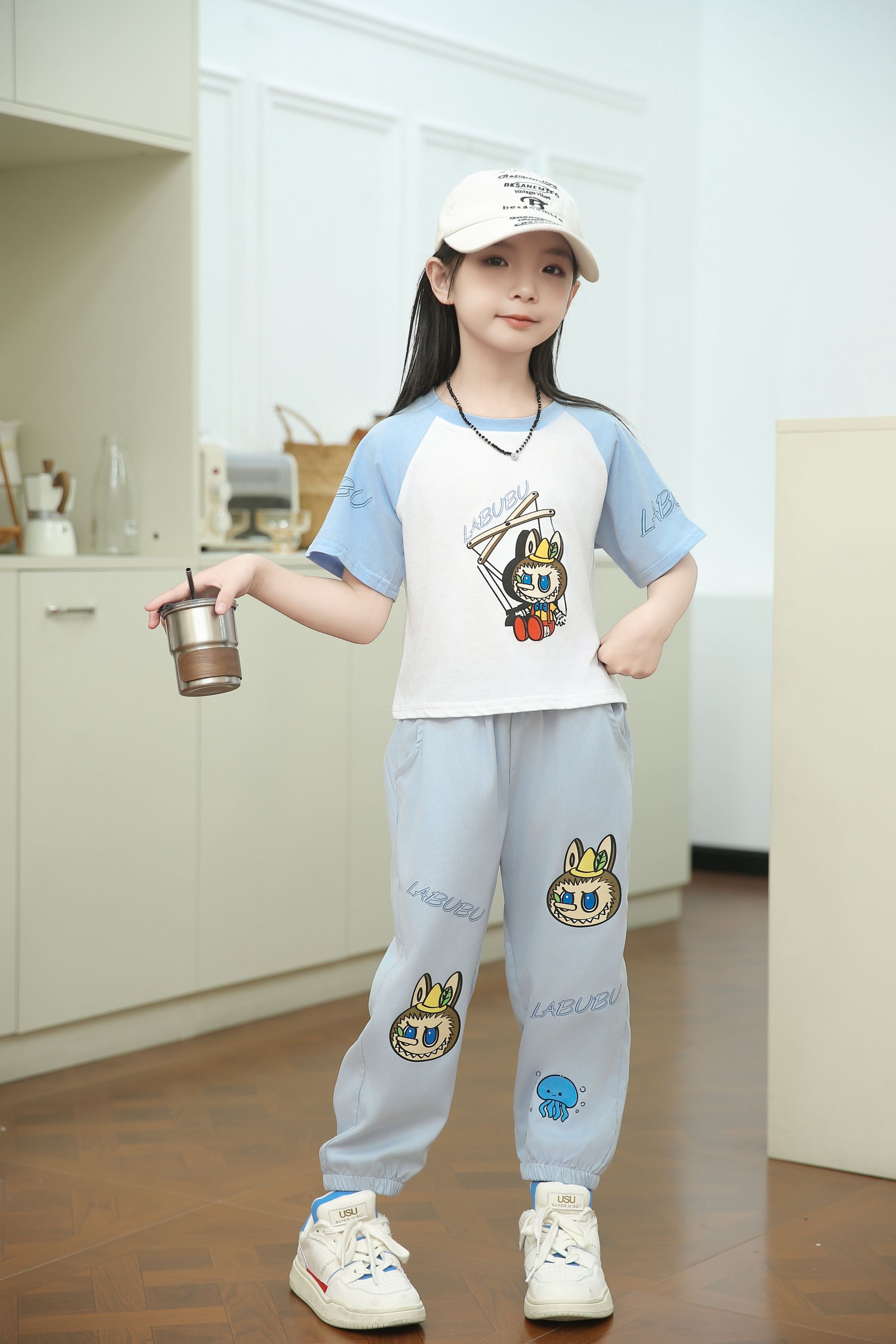 Children's Clothing New Fashion Summer Girl Kids Clothing Two sets 13