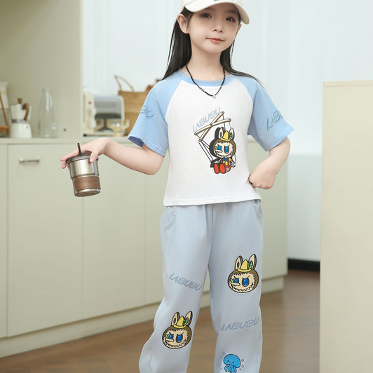 Children's Clothing New Fashion Summer Girl Kids Clothing Two sets 13