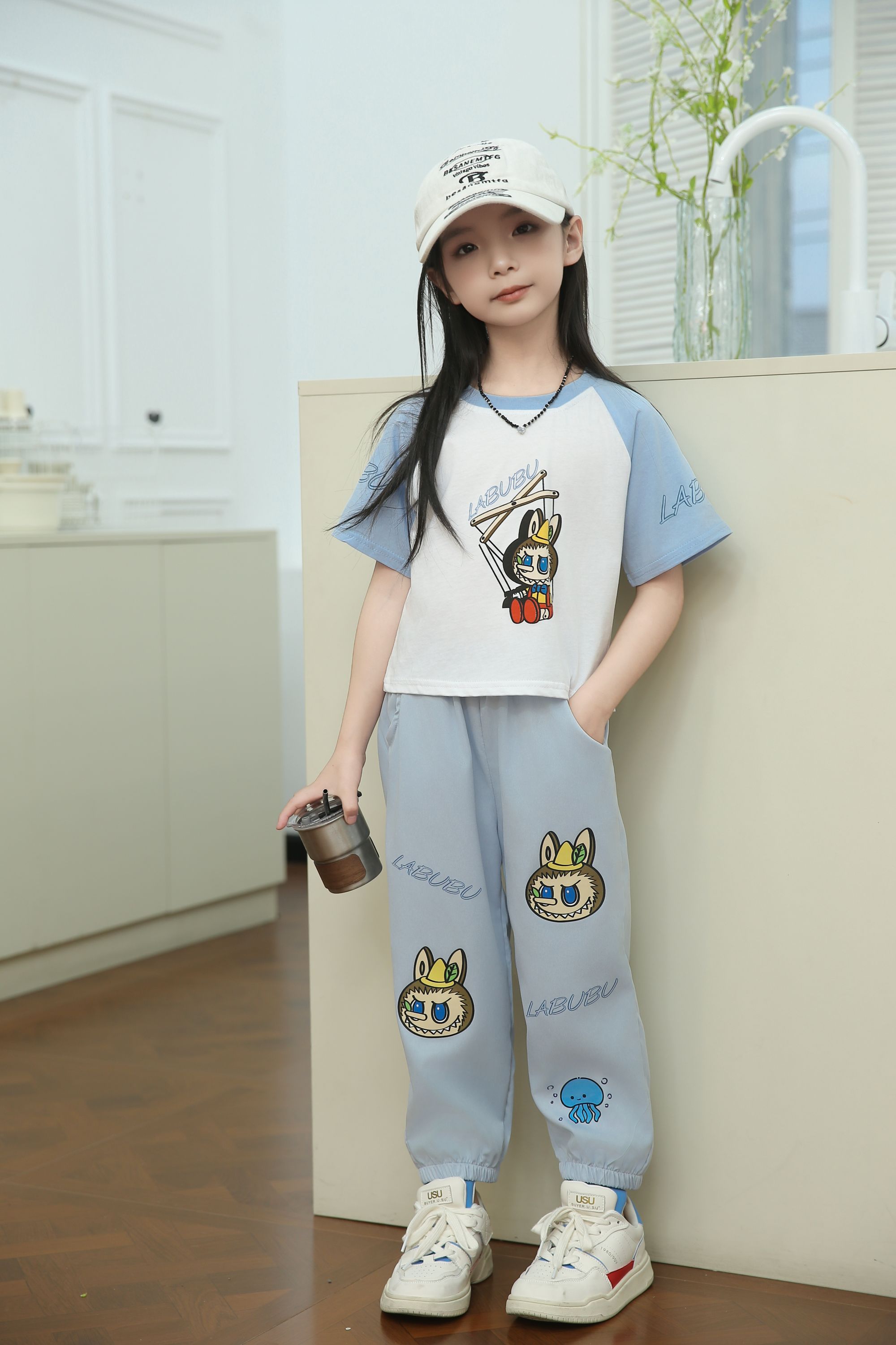 Children's Clothing New Fashion Summer Girl Kids Clothing Two sets 13