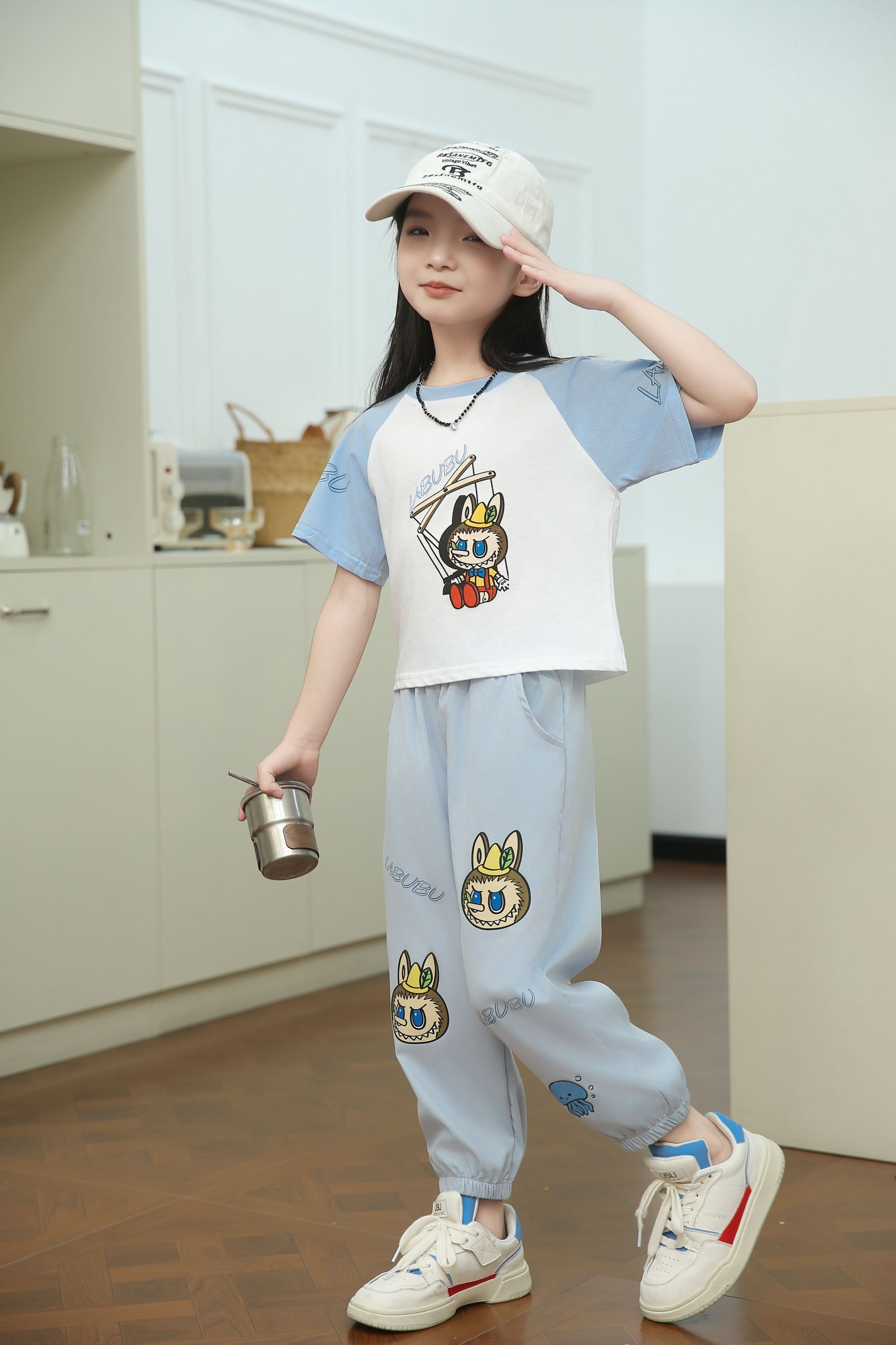 Children's Clothing New Fashion Summer Girl Kids Clothing Two sets 13