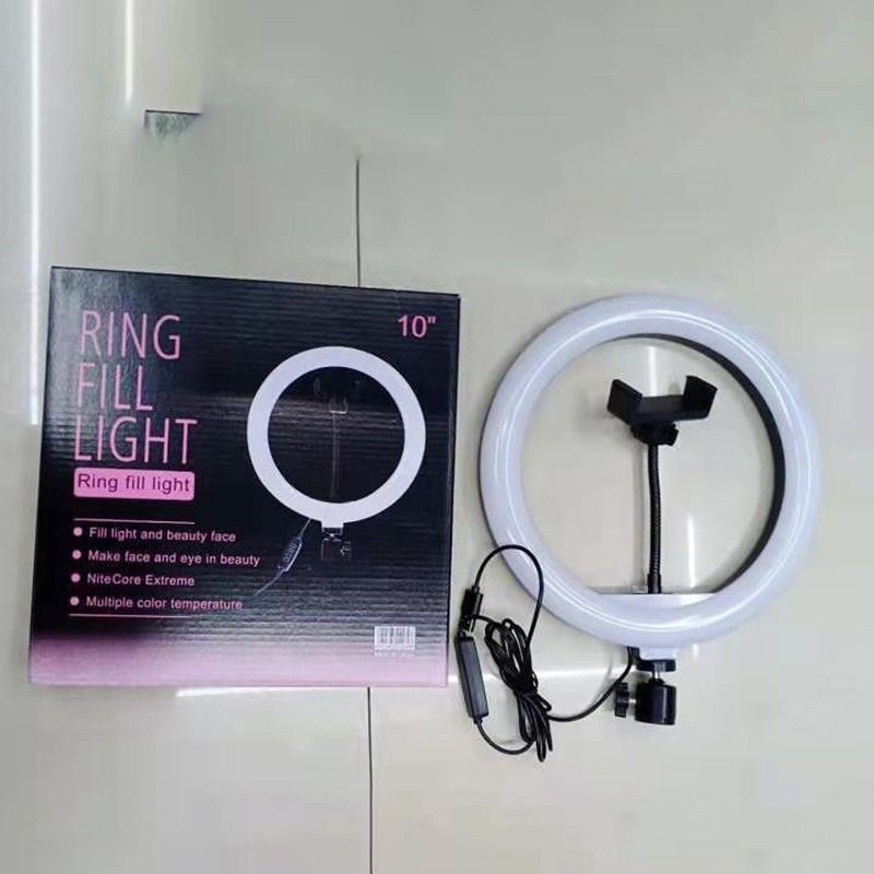 360 Degree Rotated With One Phone Holder 3 Levels Light Adjustable 10 Inch 26 Cm Ring Light