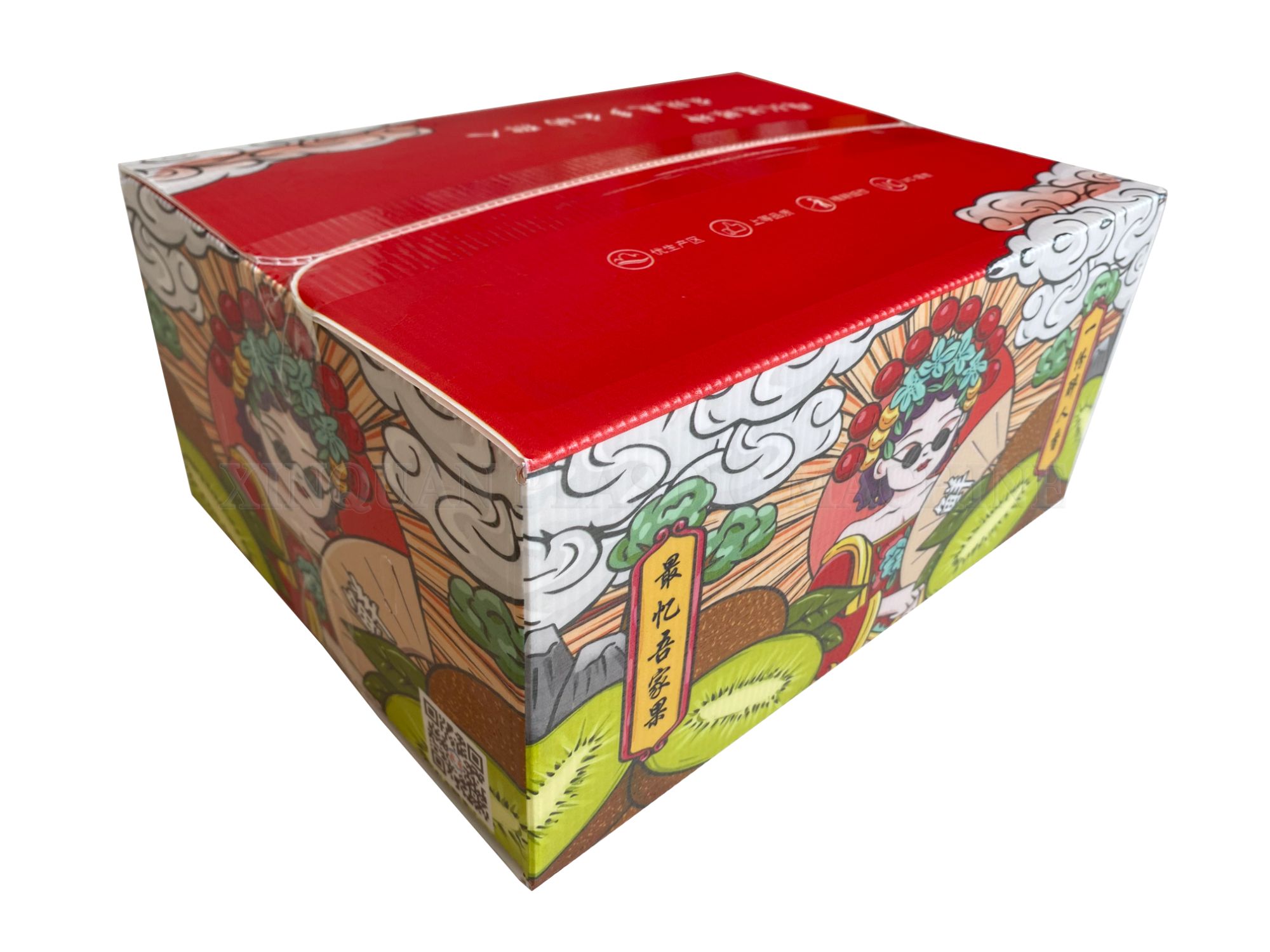 Hollow strip coated anti-impact packaging box turnover